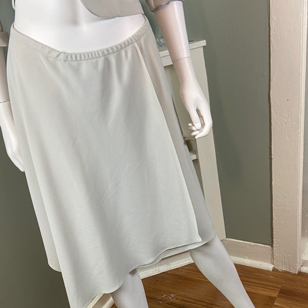 Vintage 90s Breakin Loose Grey Asymmetrical Skirt Jacket Blazer Suit Medium M - Picture 9 of 10
